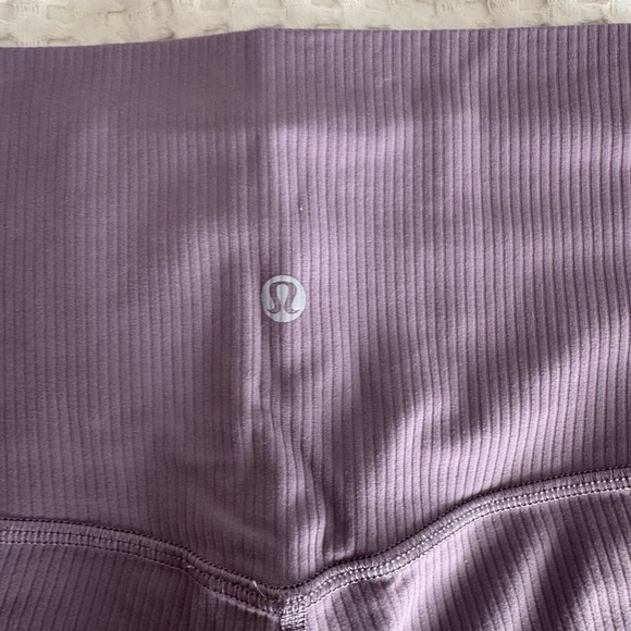 lululemon athletica Pants - Lululemon Align  Purple Ribbed Leggings 25 inch